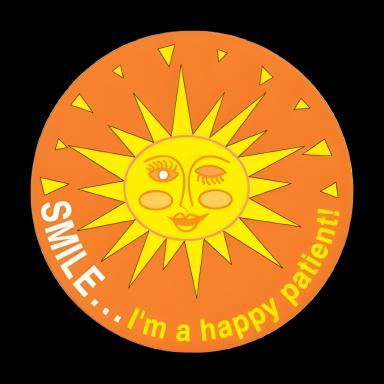 PDC® 2 Inch 'Smile I am A Happy Patient' Stickers for Pediatric Care - 250 per Unit