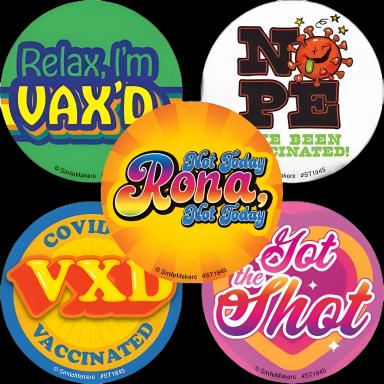 SmileMakers® 100 per Roll Tween Been Vaccinated Sticker 2-1/2 Inch