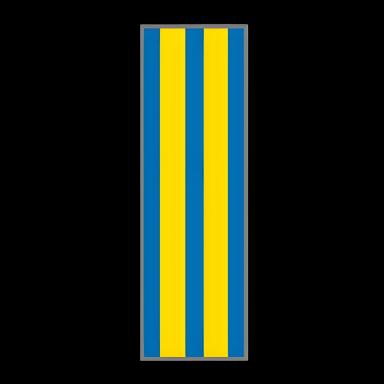 Blank Label Tape Key Surgical® Instructional Label Blue / Yellow Vinyl 1/4 Inch