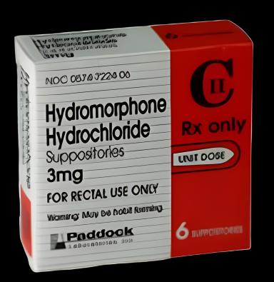 Hydromorphone HCl 3 mg Suppository Blister Pack 6 Suppositories CII