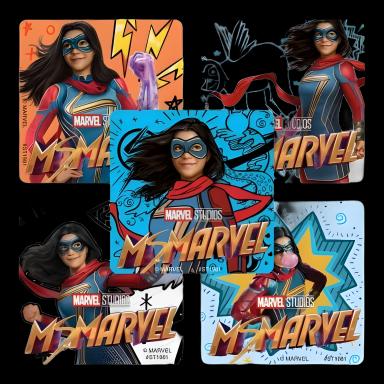 SmileMakers® 100 per Roll Ms. Marvel Sticker 2-1/2 Inch