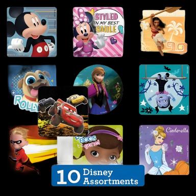 SmileMakers® 1000 per Unit Disney Sticker Sampler Sticker 2-1/2 Inch