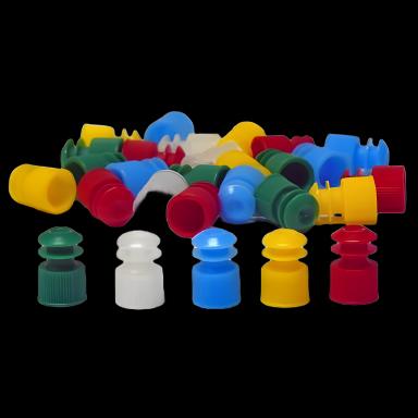 Globe® Scientific Tube Closure Polyethylene Flanged Plug Cap Yellow 12 mm For 12 mm Tubes NonSterile