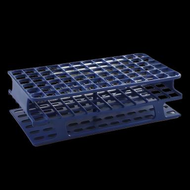 OneRack® Full Size Test Tube Rack, 72 Place, 5-10 mL, Blue, Polypropylene - HS27551B