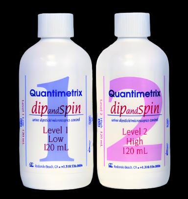 Urine Chemistry Control Set Dip&Spin® Urinalysis / Microscopics 2 Levels 4 X 120 mL