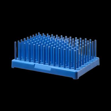 Nalgene™ 96-Place Polypropylene Test Tube Peg Rack for 13mm Tubes - Blue