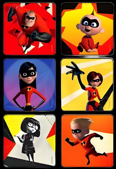 The Incredibles 2 Themed Stickers, 2-1/2 Inch, 75 per Roll - Kids Love Stickers® by Medibadge