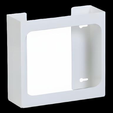 Glove Box Holder Horizontal or Vertical Mounted 2-Box Capacity White 3-3/4 X 10 X 10-1/2 Inch Powder-Coated Metal
