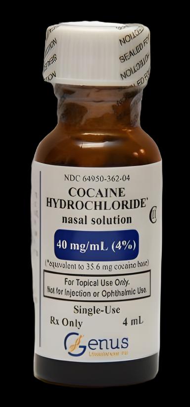 Cocaine HCl 4% Solution for Local Anesthesia - 4 mL Bottle