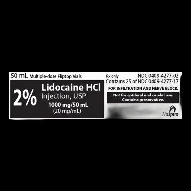 Lidocaine HCl 2%, 20 mg / mL Injection Multiple-Dose Vial 50 mL - 00409427702