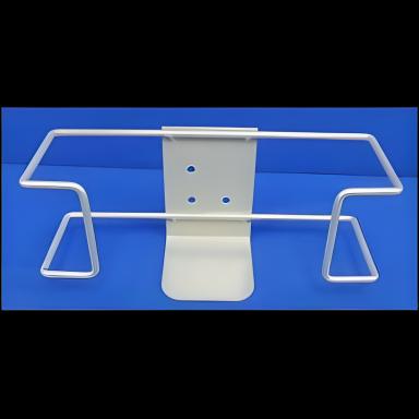 Taski Cart Mounted Glove Box Holder, 1-Box Capacity, White Coated Wire, 3.5" x 4.25" x 10.5"