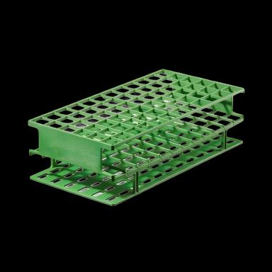 Nalgene™ Unwire™ 72-Place Test Tube Rack for 16 mm Tubes, Green - Acetal Plastic, Heat Resistant