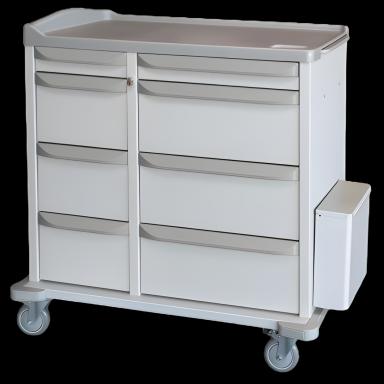 M Series Aluminum Medication Cart M5PC-E-PM-D103-U103 with Keylock Narcotic Box