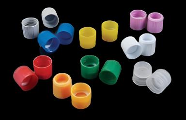 T502 Series Red Polypropylene Screw Cap with Silicone Washer for Sample Tubes