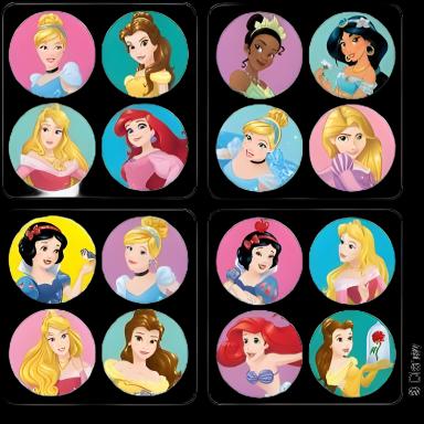 Disney® 300 per Pack Princesses Sticker 2-1/2 Inch