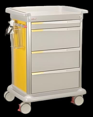 Lakeside Medication Cart, Royal Blue, 1 Drawer, 3 Inch & 3 Drawers, 9 Inch - PRE30-1B