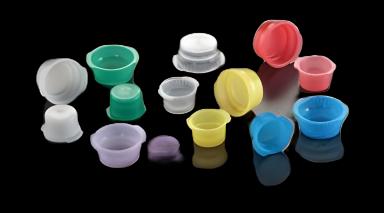 Vacucap T402 Series LDPE Flanged Plug Cap for 13mm Tubes - Gray