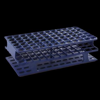 OneRack® Full Size Test Tube Rack, 40-Place, for 10-18 mL Tubes, Blue, Durable POM