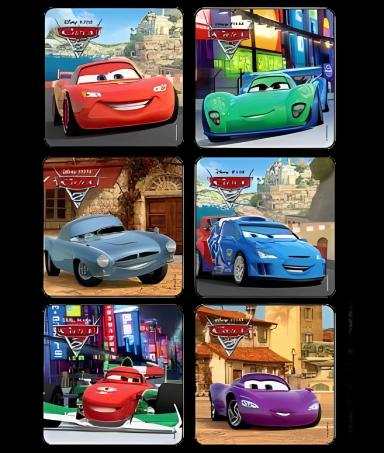 Disney® 75 per Pack Cars Sticker 2-1/2 Inch - 1428P