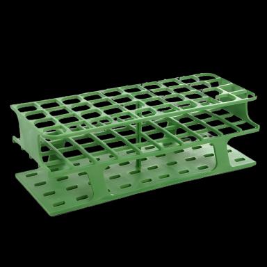 OneRack® Full Size Test Tube Rack, 40-Place, 10-18 mL Tubes, Green, Durable POM