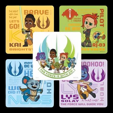 SmileMakers® 100 per Box Star Wars Young Jedi Sticker 2-1/2 Inch