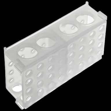 80-Place 4-Way Test Tube Rack for 1.5/2.0, 0.5, 15, 50 mL Tubes by Heathrow Scientific
