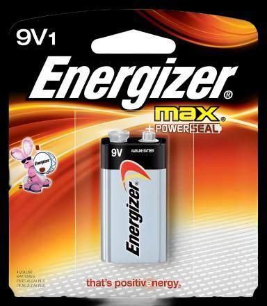 Alkaline Battery Energizer® MAX® 9V Disposable 1 Pack
