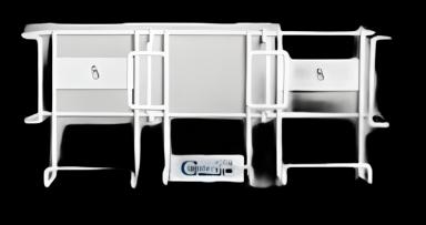 Glove Box Holder Countertips™ Horizontal or Vertical Mounted 3-Box Capacity White 7-1/2 X 17 Inch Coated Wire