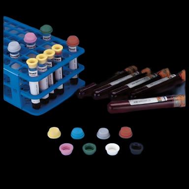 Fisherbrand™ Sav-It™ Tube Closure Elastomer Copolymer Yellow For use with 12 to 13 mm Tubes NonSterile