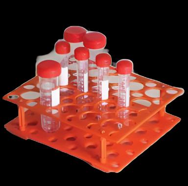 Centrifuge Tube Test Tube Rack 50 Place 15 / 50 mL Tube Size Orange 63 X 171 X 209 mm