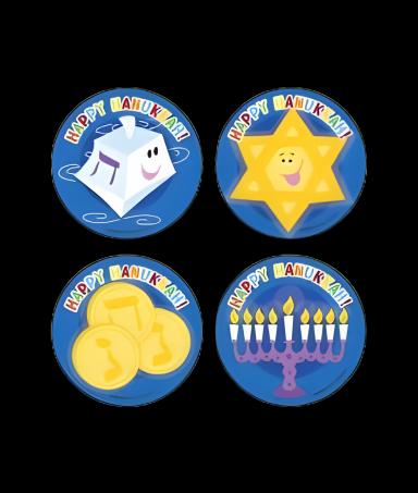 Kids Love Stickers® Happy Hanukkah 90-Pack - Pediatric Patient Rewards