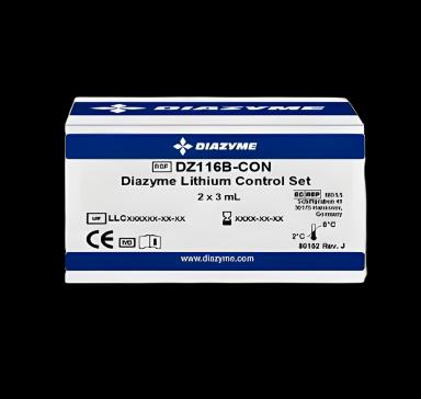 Therapeutic Drug Monitoring Control Set Diazyme Lithium Level 1, 2 2 X 3 mL