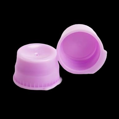 McKesson Lavender Snap Caps for 13mm Tubes - Polyethylene Tube Closures for Laboratory Use