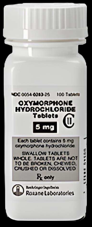 Oxymorphone HCl 5 mg Tablet Bottle 100 Tablets CII