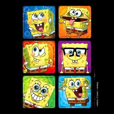 Disney® 90 per Pack SpongeBob Closeup Faces Sticker 2-1/2 Inch