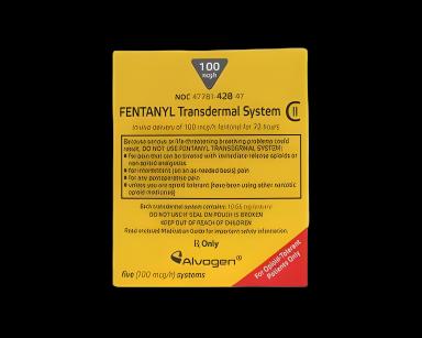 Fentanyl Transdermal System 100 mcg/hr Patch - Alvogen, 5 Pack