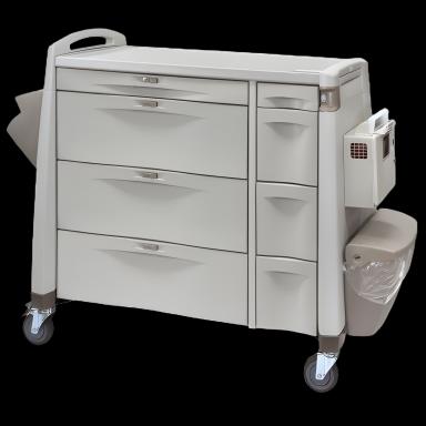 Avalo Series Medication Cart with Keylock Narcotic Box and Multi-Cavity Storage
