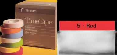 Blank Label Tape Time® Multipurpose Label Red Vinyl 1/2 X 500 Inch