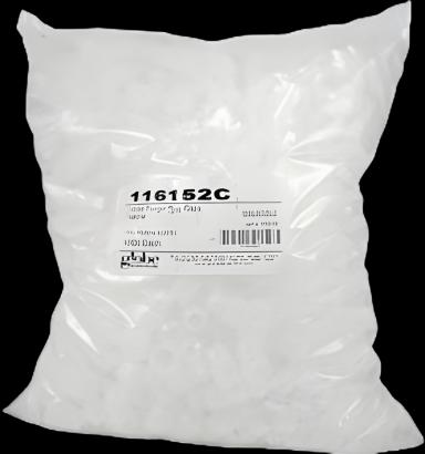 Globe® Scientific Tube Closure Polyethylene Flanged Plug Cap Clear For 16 mm Test Tubes, Centrifuge Tubes and Round Cuvettes NonSterile