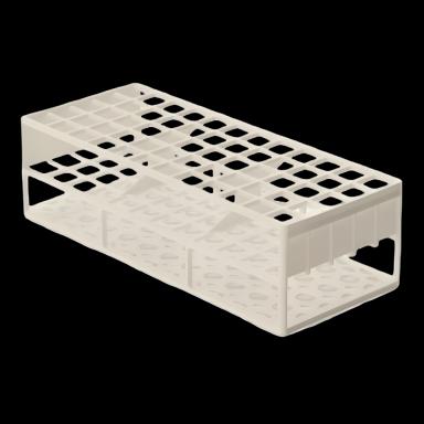 Heavy-Duty Test Tube Rack 60 Place 17 mm Tube Size White 2-3/4 X 3-7/8 X 9-2/5 Inch