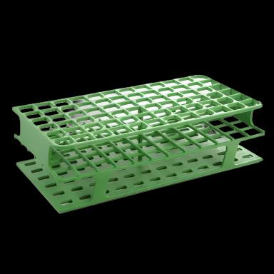 OneRack® Full Size Test Tube Rack, 72 Place, 5-10 mL, Acid-Resistant, Green