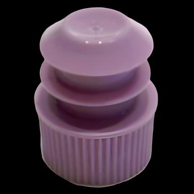 McKesson 16mm Lavender Flanged Plug Cap for Blood/Testing Tubes