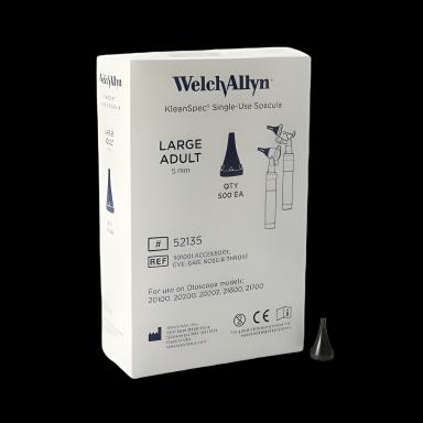 Welch Allyn Ear Speculum Tip - Round Tip, Disposable, Plastic, 5mm, 52135