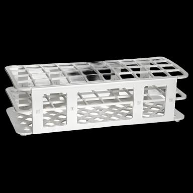 Fold and Snap Test Tube Rack 40-Place for 5 to 30 mL Tubes, Autoclavable, White - Heathrow Scientific