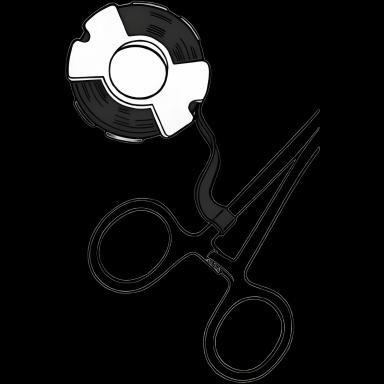 Blank Label Tape Sklar® Multipurpose Label Black 1/4 Inch