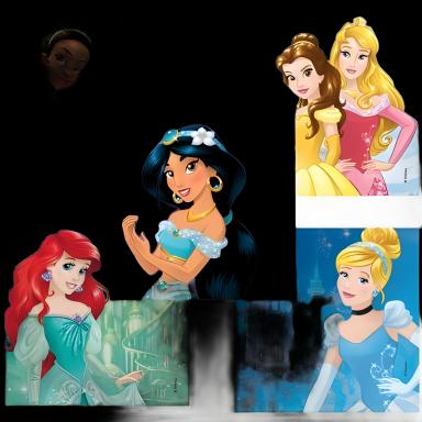 Disney® 90 per Pack Princesses Castles Sticker 2-1/2 Inch