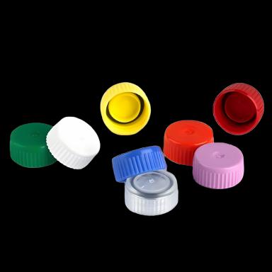 Red Polypropylene Screw Cap for Microcentrifuge Tubes - NonSterile, Autoclavable with O-Ring by Globe Scientific