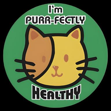 Tabbies® 100 per Roll I'm Healthy Kitty Sticker 1-3/4 Inch