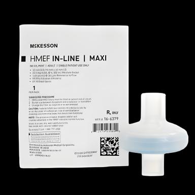 McKesson Maxi Heat and Moisture Exchanger with Filter for Adult Respiratory Care