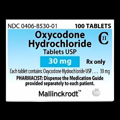 Oxycodone HCl 30 mg Tablet Bottle 100 Tablets CII